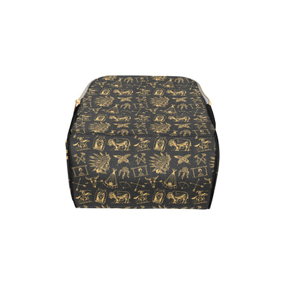 American indian Gold Style Diaper Bag Backpack