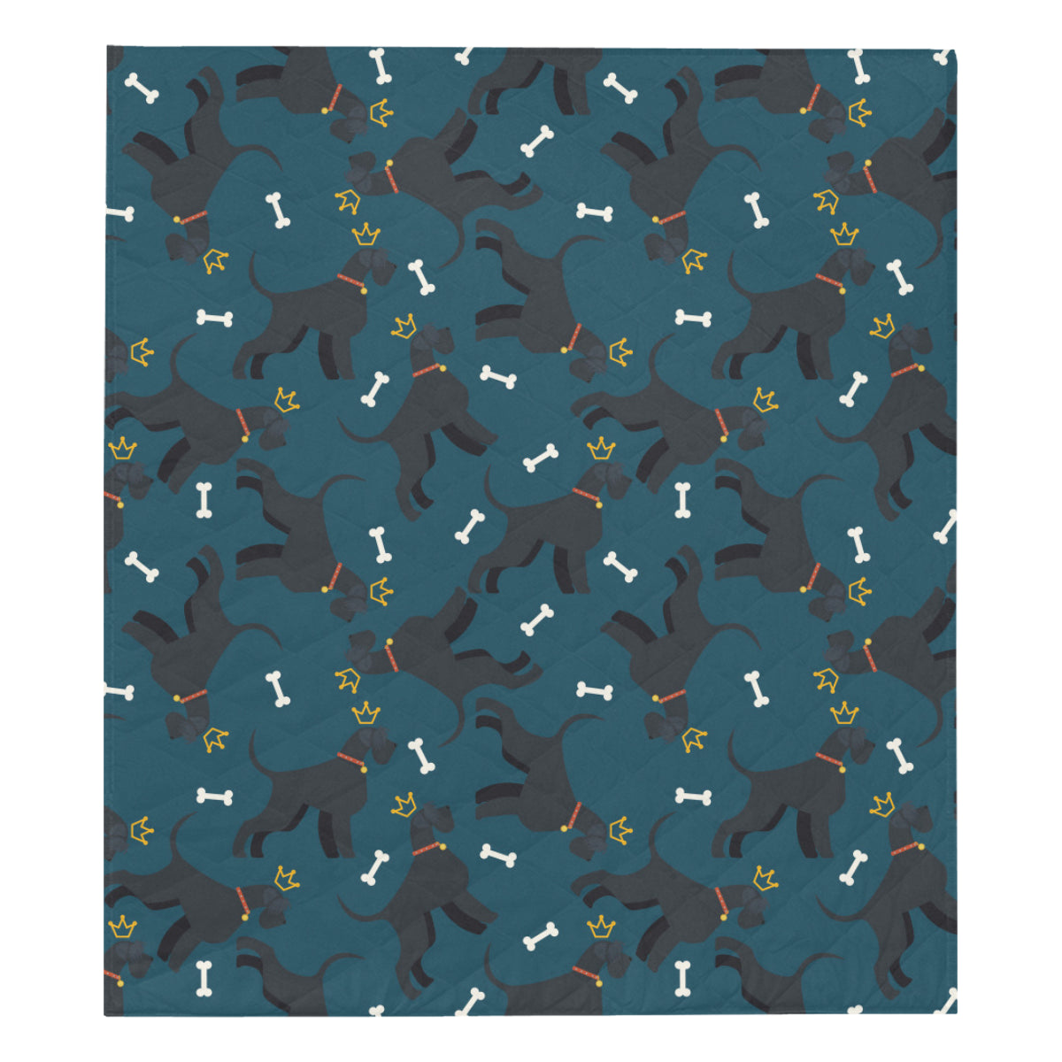 Schnauzers Pattern Print Design A04 Premium Quilt