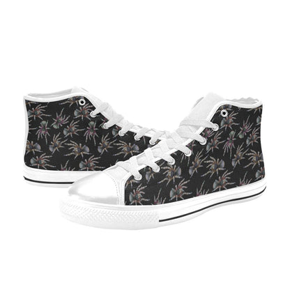 Tarantula Print Design LKS402 Men's High Top Canvas Shoes