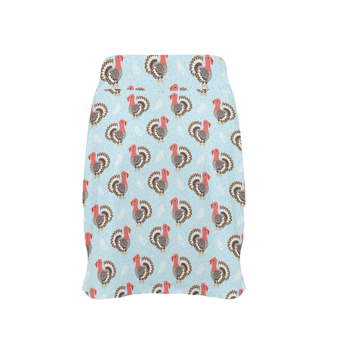 Turkey Print Design LKS403 17" Golf & Pickleball Skort with Pockets