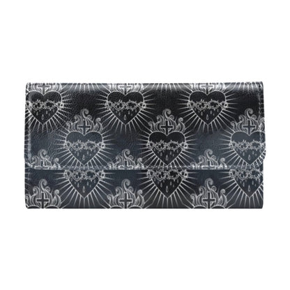 Christian Heart Tattoo Style Women's Trifold Wallet
