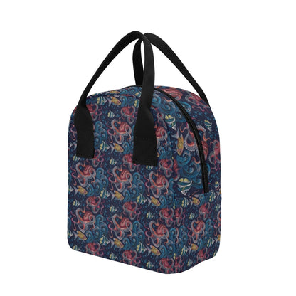 Underwater Giant Squid Print Design LKS302 Insulated Lunch Bag