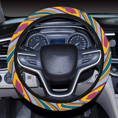 Surfboard Pattern Print Design LKS303 Steering Wheel Cover with Elastic Edge