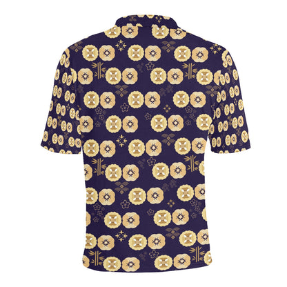 Sakura Print Design LKS303 Men Polo Shirt