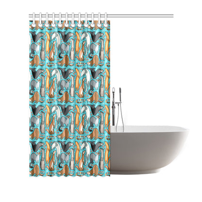 Ferret Pattern Print Design 03 Shower Curtain