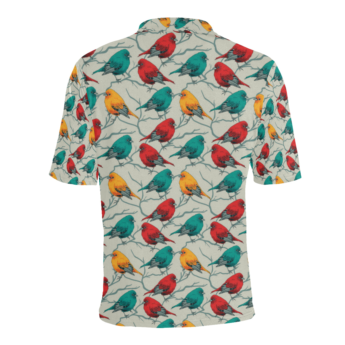 Birds Pattern Print Design 04 Men Polo Shirt