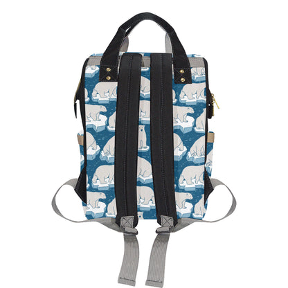 Polar Bear Pattern Print Design PB03 Diaper Bag Backpack