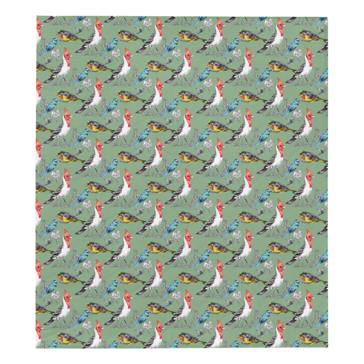 Birds Pattern Print Design 07 Premium Quilt