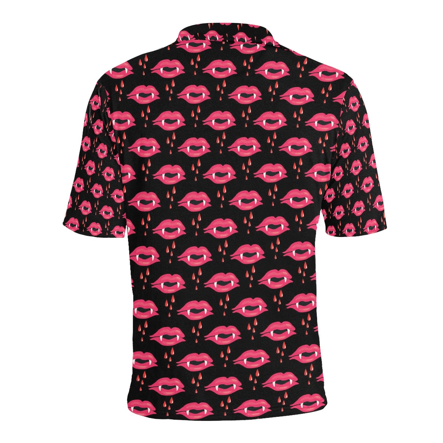 Vampire Lips Print Design LKS303 Men Polo Shirt