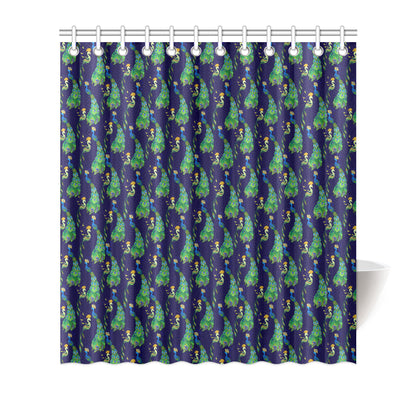 Peacock Art Design Print Shower Curtain