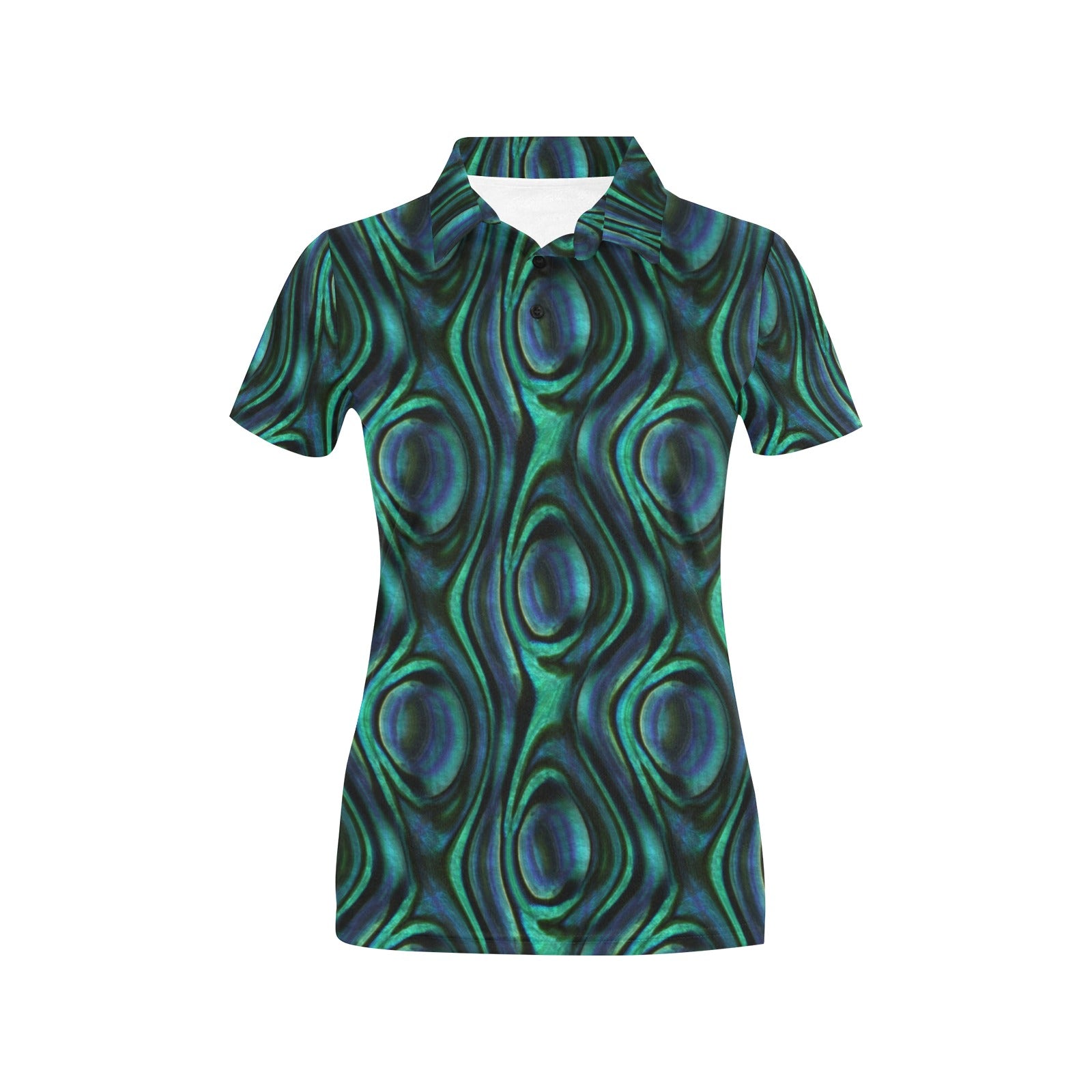 Abalone Pattern Print Design 01 Women's Polo Shirt