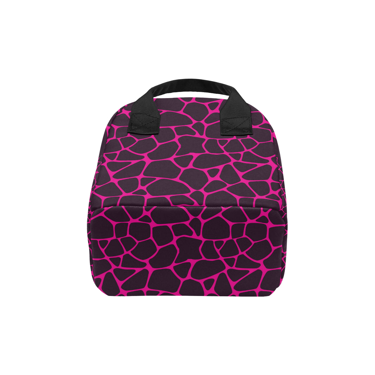 Giraffe Pink Background Texture Print Insulated Lunch Bag