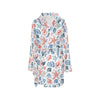 Seashell Print Design LKS307 Women's Fleece Robe