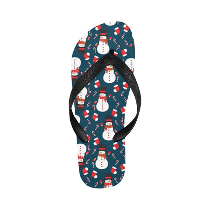 Snowman Print Design LKS301 Flip Flops