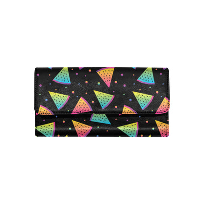 Rainbow Watermelon Pattern Print Design A04 Women's Trifold Wallet