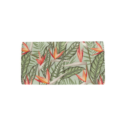 Bird Of Paradise Pattern Print Design BOP08 Women's Trifold Wallet
