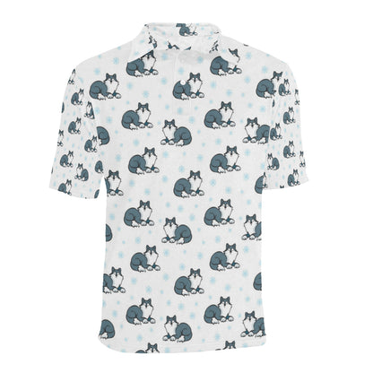 Alaskan Malamute Pattern Print Design 03 Men Polo Shirt