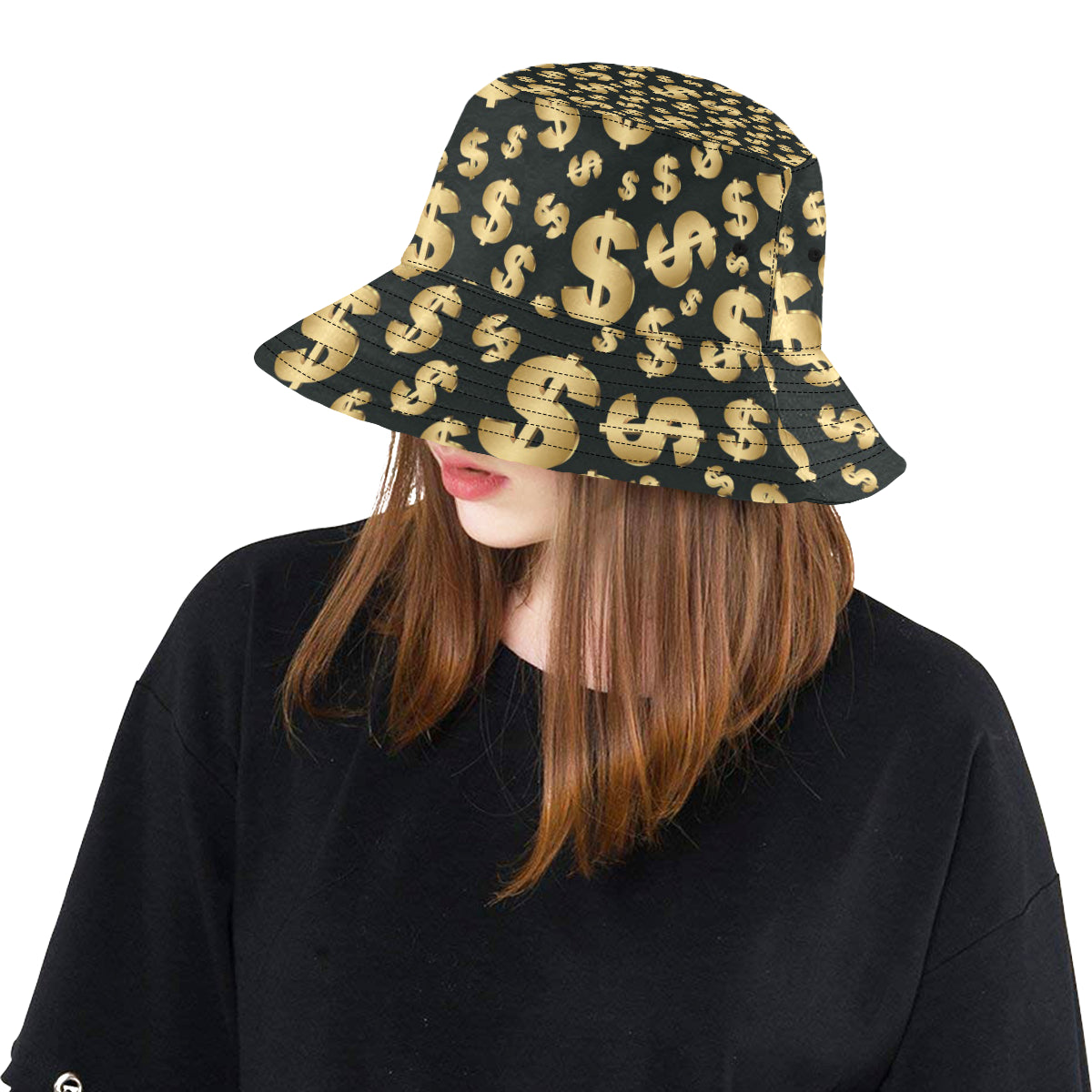 Dollar Pattern Print Design DO04 Unisex Bucket Hat