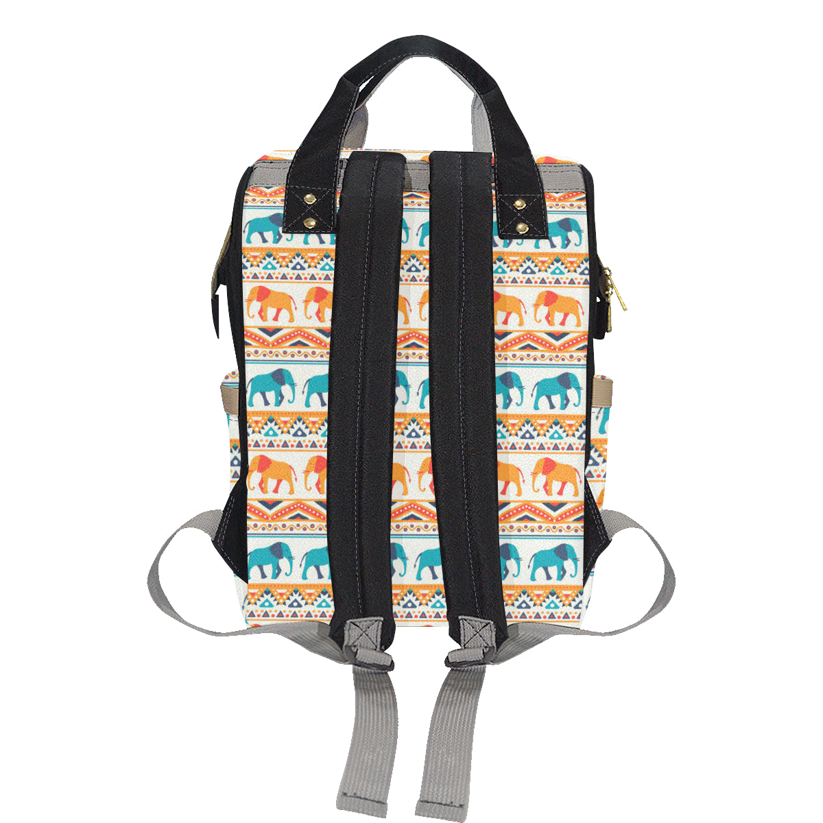Elephant Aztec Ethnic Print Pattern Diaper Bag Backpack