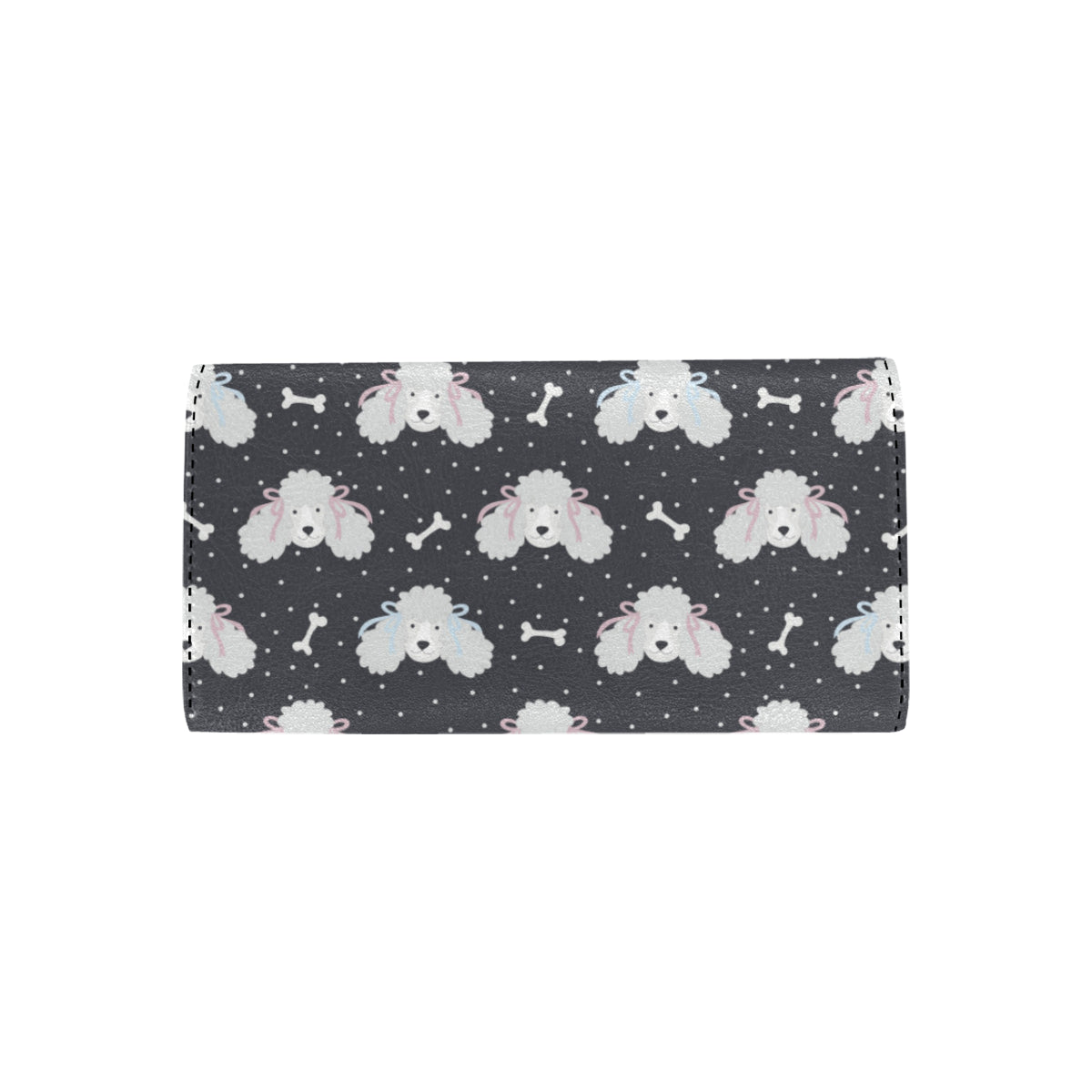 Poodle Pattern Print Design A03 Women's Trifold Wallet