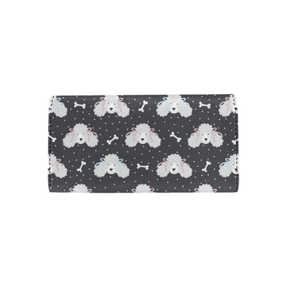 Poodle Pattern Print Design A03 Women's Trifold Wallet