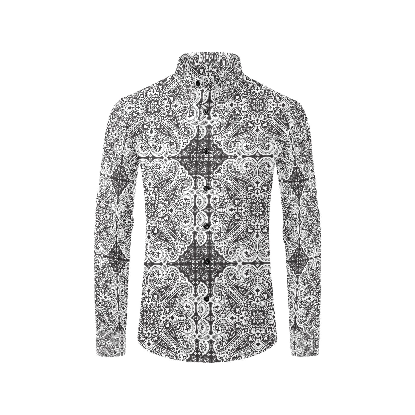 Bandana Print Design LKS309 Men's Long Sleeve Dress Shirt