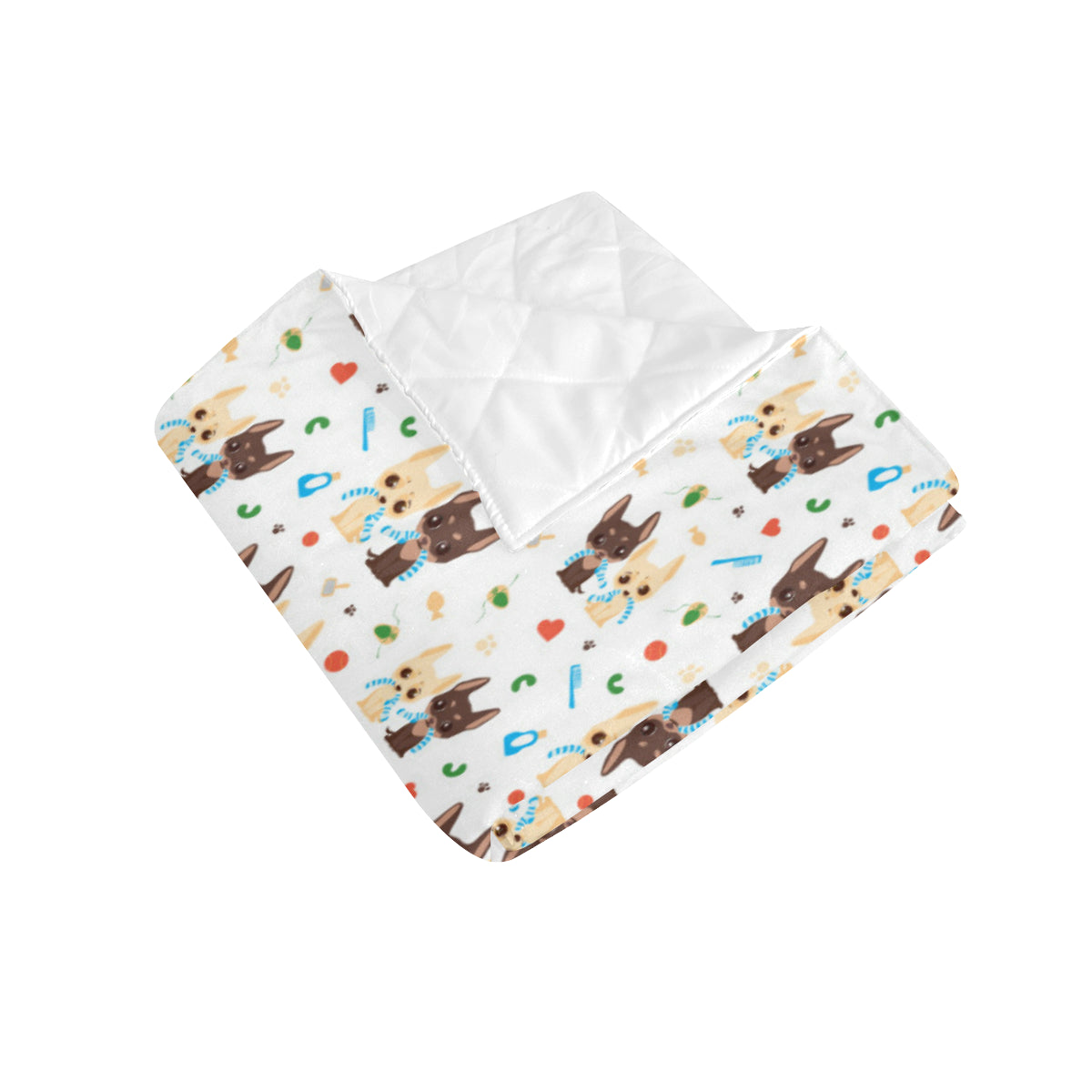 Chihuahua Pattern Print Design 06 Premium Quilt