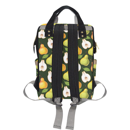 Pear Pattern Print Design PE06 Diaper Bag Backpack