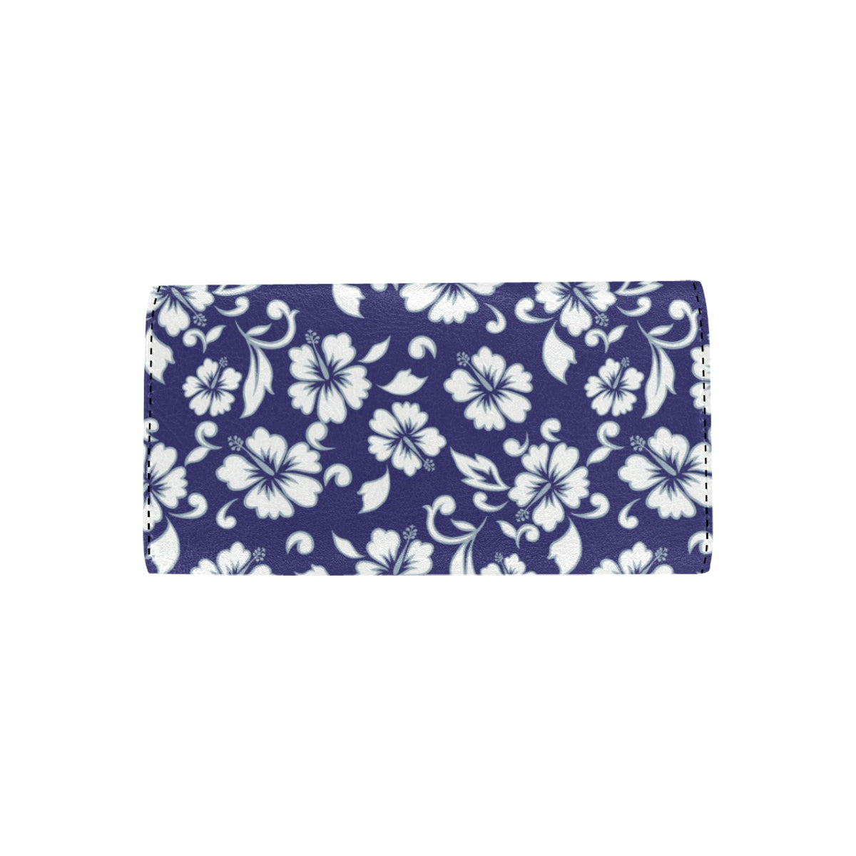 Hibiscus Pattern Print Design HB010 Women's Trifold Wallet