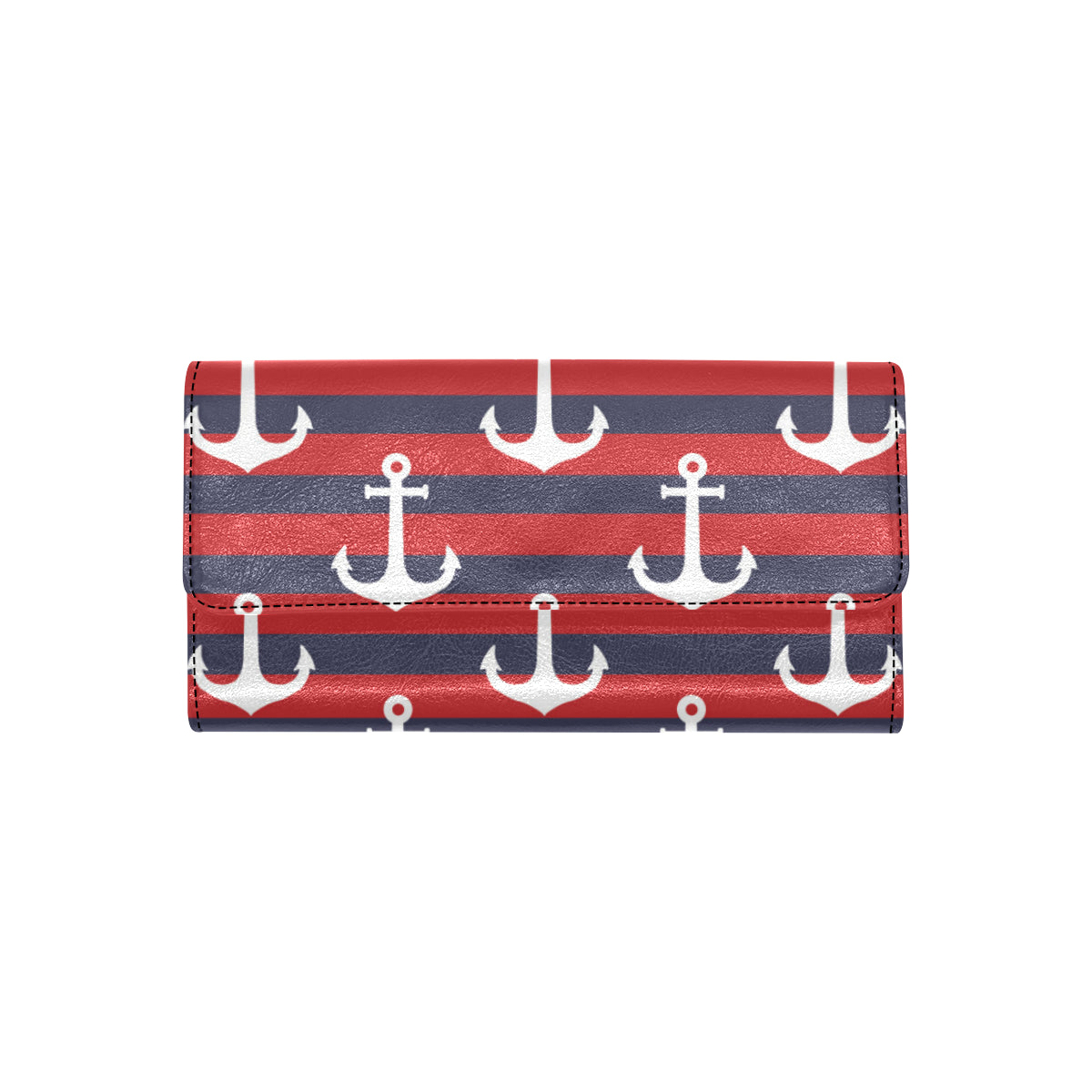 Nautical Pattern Print Design A05 Women's Trifold Wallet