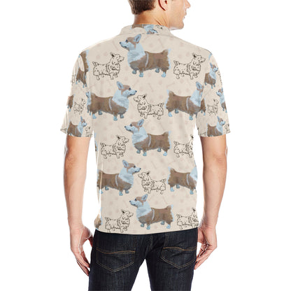 Pembroke Welsh Corgis Pattern Print Design A03 Men Polo Shirt
