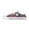 Hibiscus Colorful Print Design LKS301 Women's White Low Top Shoes