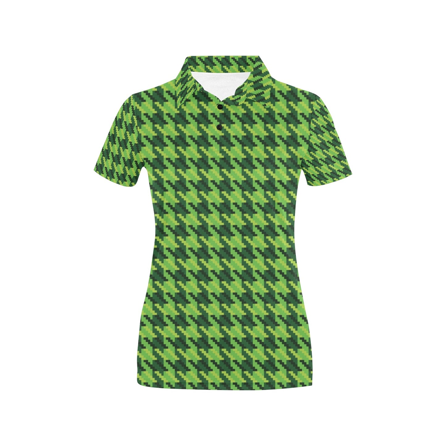 St Patricks Day Houndstooth Pattern Print LKS301 Women's Polo Shirt
