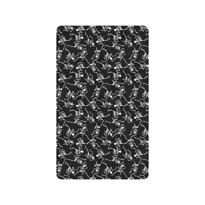 Skeleton Style Print Rubber Doormat