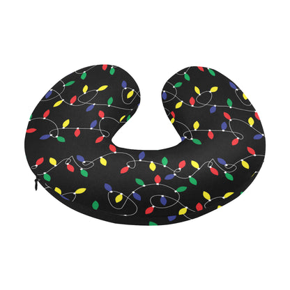 Christmas Light Pattern Print Design 04 U-Shaped Travel Neck Pillow
