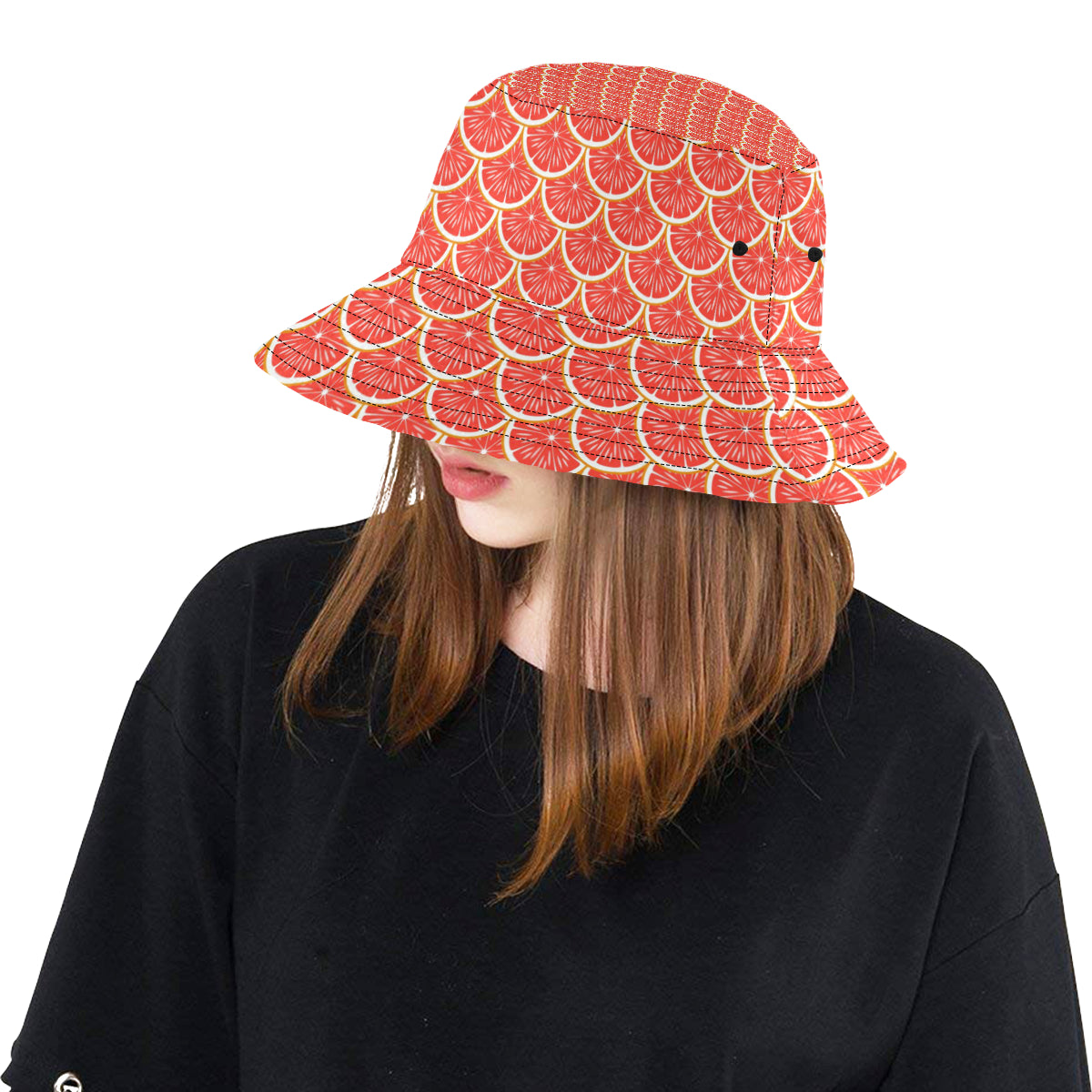Grapefruit Pattern Print Design GF07 Unisex Bucket Hat