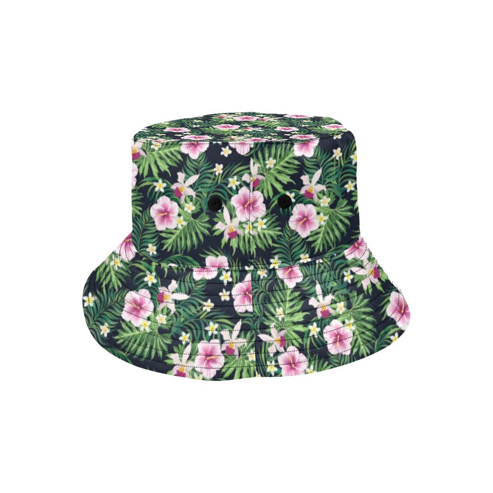 Hibiscus Tropical Print Design LKS309 Unisex Bucket Hat