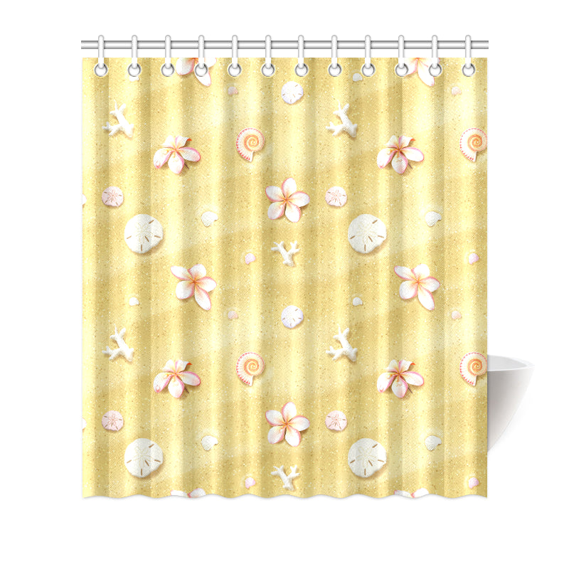 Beach Theme Print Shower Curtain