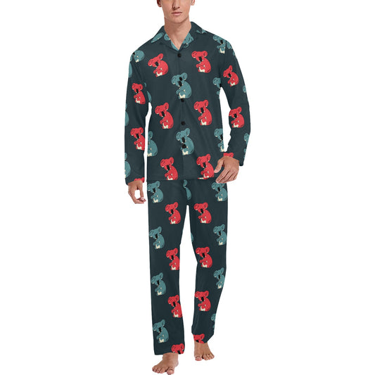 Koala Pattern Print Design 02 Men's Long Pajama Set
