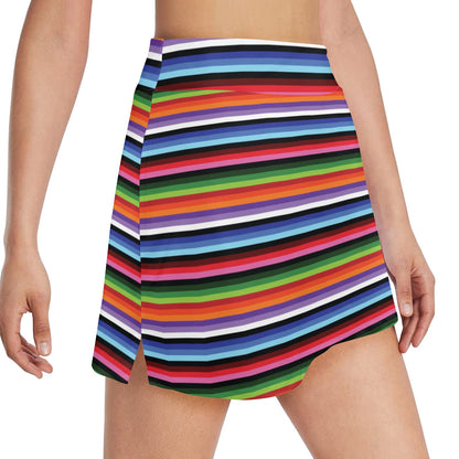 Serape Design 17" Golf & Pickleball Skort with Pockets