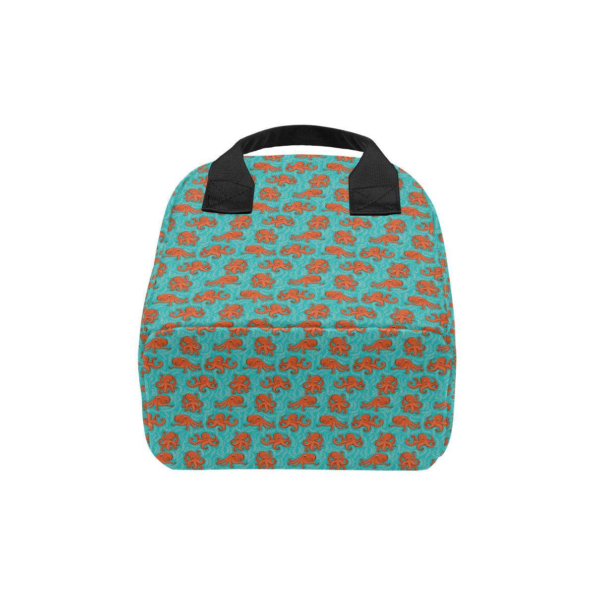 Octopus Cartoon Design Print Themed Insulated Lunch Bag