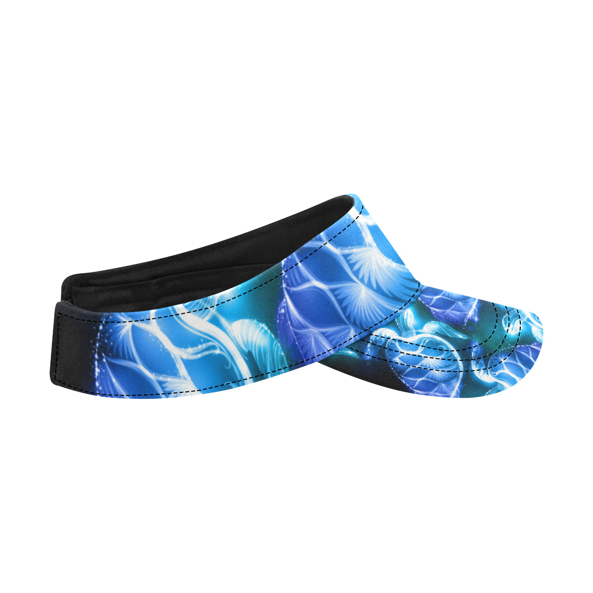 Blue Neon Sea Turtle Print Unisex Sun Visor