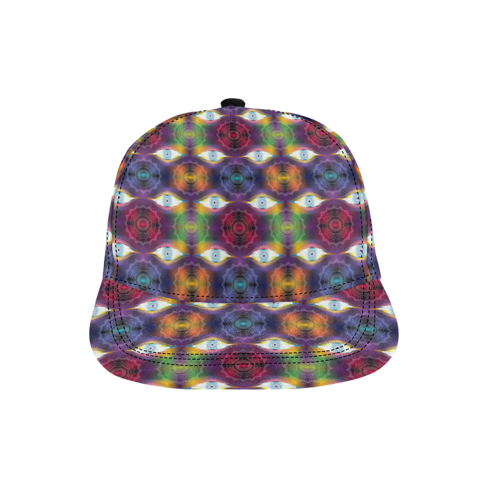 Chakra Eye Print Pattern Snapback Cap
