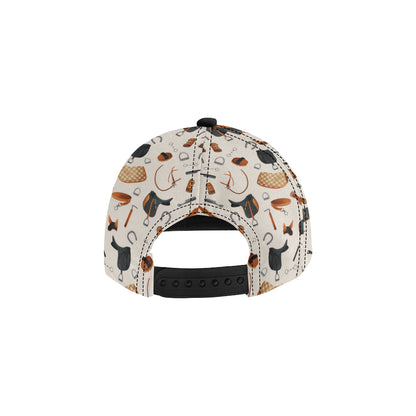 Equestrian Equipment Print Pattern Snapback Cap