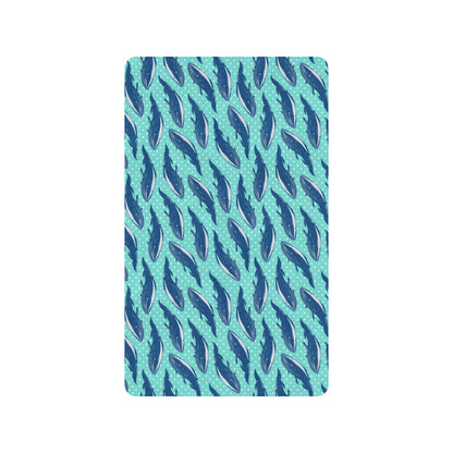Whale Polka Dot Design Themed Print Rubber Doormat