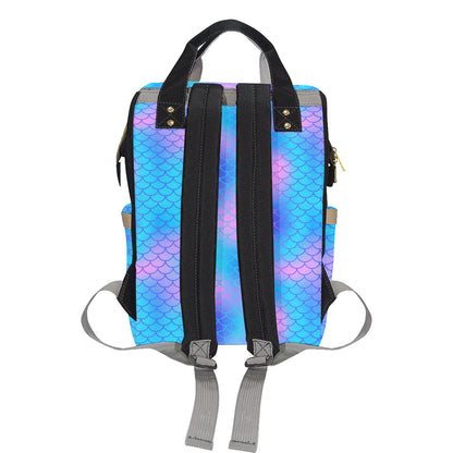 Mermaid Scales Pattern Print Design 04 Diaper Bag Backpack