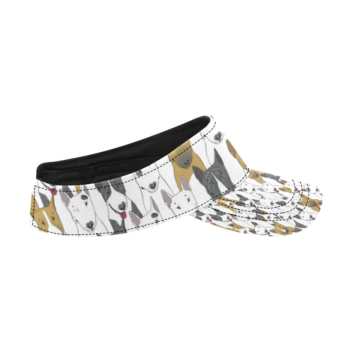 Bull Terriers Pattern Print Design 03 Unisex Sun Visor