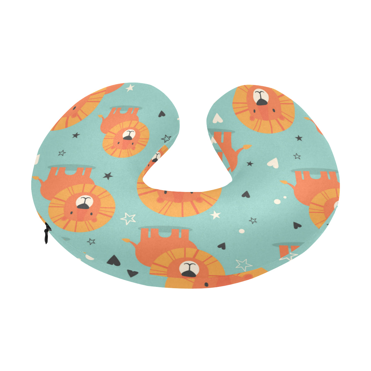 Lion Baby Pattern Print Design 03 U-Shaped Travel Neck Pillow