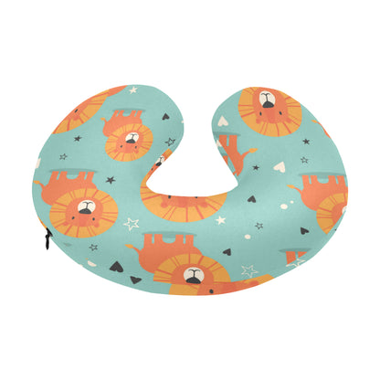 Lion Baby Pattern Print Design 03 U-Shaped Travel Neck Pillow