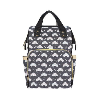 Poodle Pattern Print Design A03 Diaper Bag Backpack